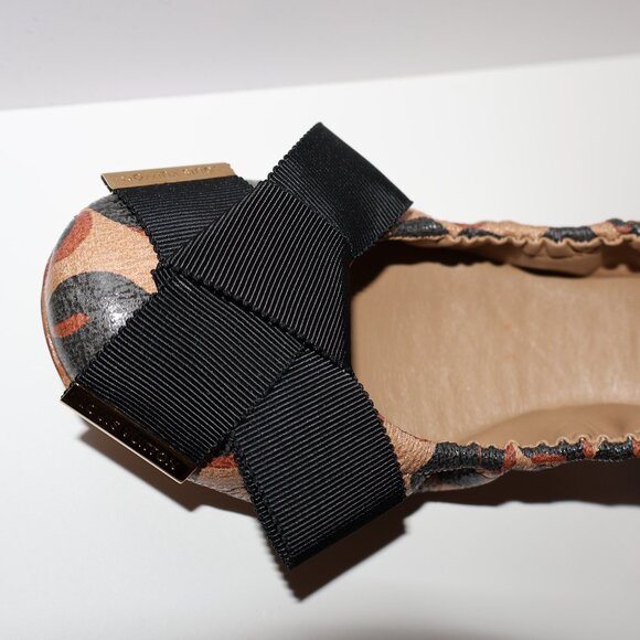 Leopard Print Ballet Flats w/ Black Bow – Size 6 - Picture 5 of 13